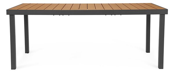 Tavolo da Esterno 190x90x75h cm in Alluminio e Polywood Niagara Naturale e Antracite