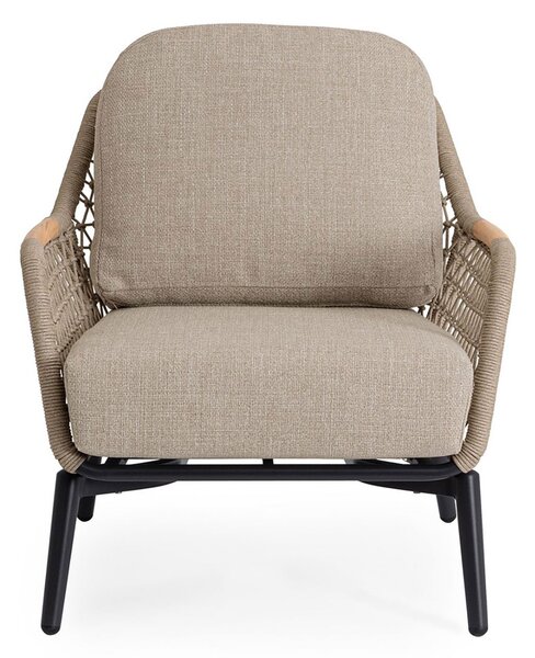 Poltrona da Giardino con Cuscini 75x98x85h cm in Alluminio e PP Eulero Antracite