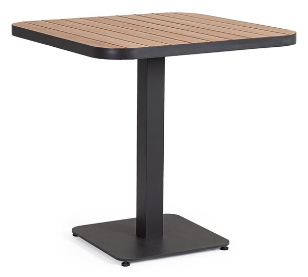 Tavolo da Esterno 75x75x75h cm in Alluminio e Acciaio E-Coating Zelmar Antracite