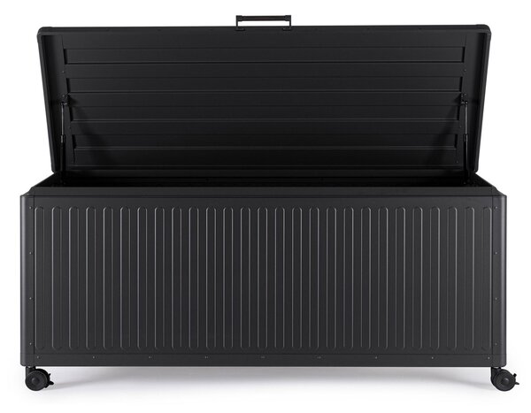 Baule Contenitore da Esterno 182x89,4x70h cm Apertura Facile e Ruote in Alluminio Ocean L Antracite
