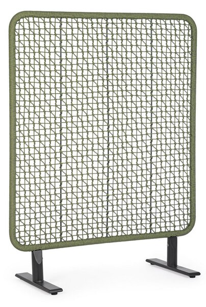Paravento da Esterno 120x50x150h cm in Alluminio e PP Babilo Antracite e Verde