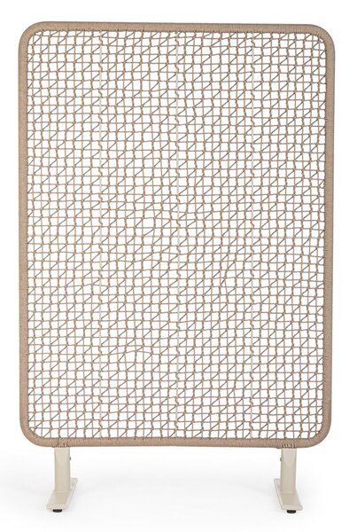 Paravento da Esterno 120x50x180h cm in Alluminio e PP Babilo Pelican e Beige