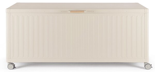 Baule Contenitore da Esterno 182x89,4x70h cm Apertura Facile e Ruote in Alluminio Ocean L Seta