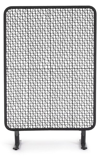 Paravento da Esterno 120x50x180h cm in Alluminio e PP Babilo Antracite e Nero