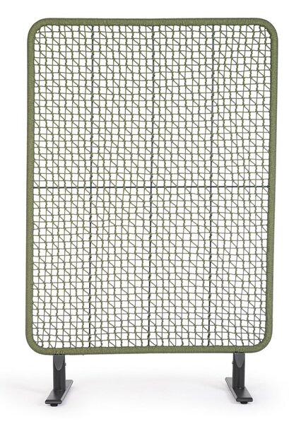 Paravento da Esterno 120x50x180h cm in Alluminio e PP Babilo Antracite e Verde