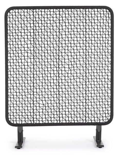 Paravento da Esterno 120x50x150h cm in Alluminio e PP Babilo Antracite e Nero