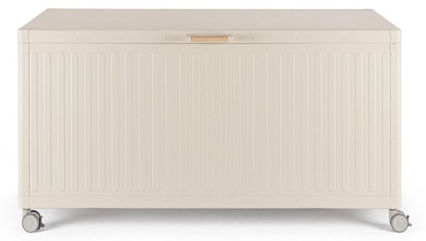 Baule Contenitore da Esterno 141,6x72x70h cm Apertura Facile e Ruote in Alluminio Ocean S Seta