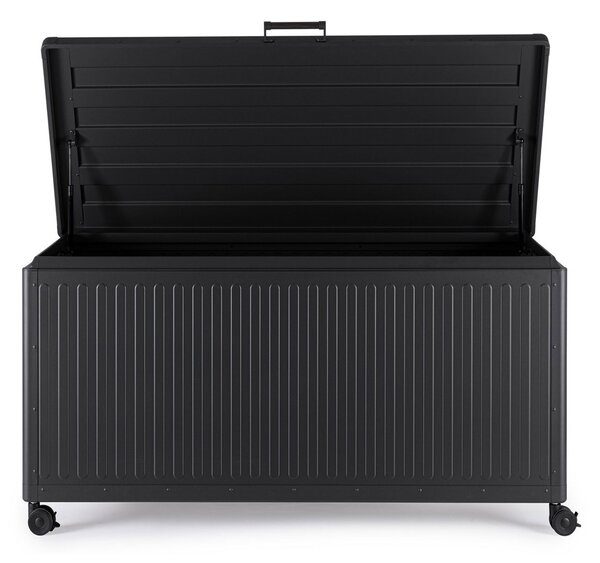 Baule Contenitore da Esterno 141,6x72x70h cm Apertura Facile e Ruote in Alluminio Ocean S Antracite
