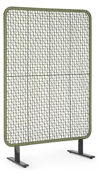 Paravento da Esterno 120x50x180h cm in Alluminio e PP Babilo Antracite e Verde