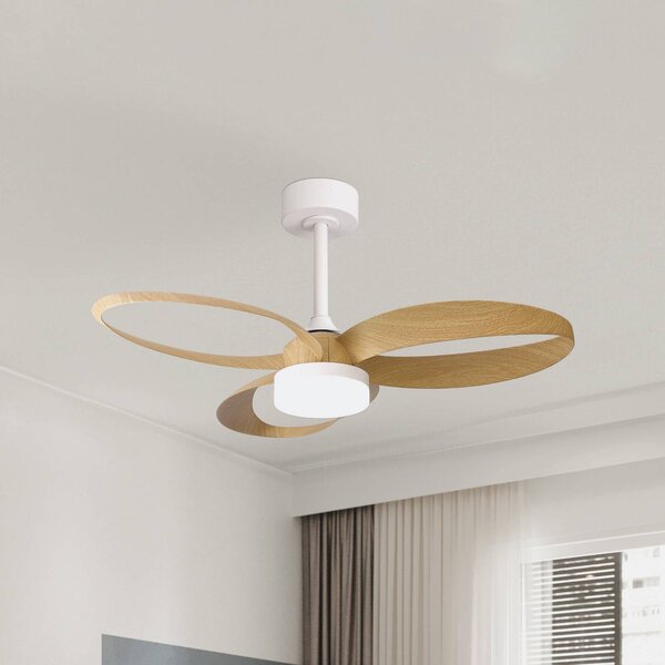 Mantra Iluminación Ventilatore da soffitto Infinity in legno DC silenzioso Ø 93 cm CCT