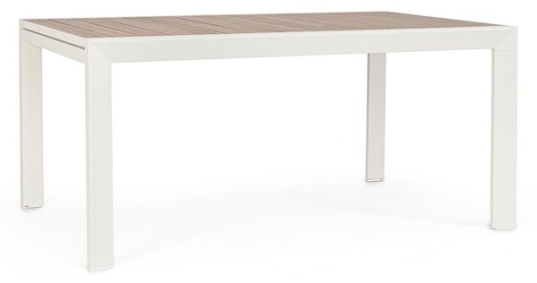 Tavolo Allungabile da Esterno 160-240x100x75h cm in Alluminio e Polywood Belmar Vapor
