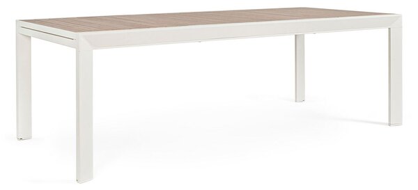 Tavolo Allungabile da Esterno 220-340x100x75h cm in Alluminio e Polywood Belmar Vapor