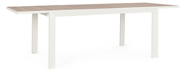 Tavolo Allungabile da Esterno 160-240x100x75h cm in Alluminio e Polywood Belmar Vapor