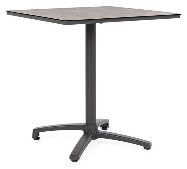 Tavolo da Bar da Giardino 70x70x74h cm in Alluminio e HPL Claret Antracite Dark