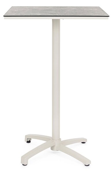 Tavolo da Bar da Giardino 70x70x110h cm in Alluminio e HPL Claret Alto Wall