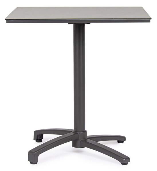 Tavolo da Bar da Giardino 70x70x74h cm in Alluminio e HPL Claret Antracite Light