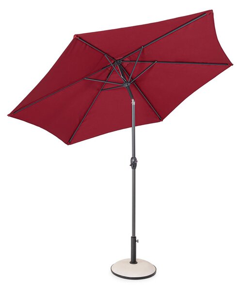 Ombrellone da Giardino con Snodo 6 Stecche Ø270x235h cm Telo in Poliestere Kalife Burgundy