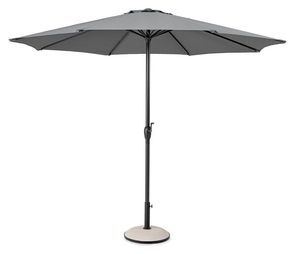 Ombrellone da Giardino 8 Stecche Ø300x242h cm Telo in Poliestere Kalife Grigio Scuro