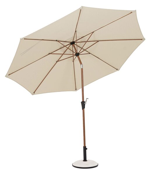 Ombrellone da Giardino con Snodo 8 Stecche Ø300x246h cm Telo in Poliestere Palinuro Naturale