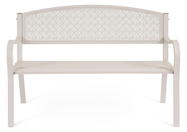 Panchina da Giardino 123x55x84h cm in Acciaio Verniciato Lizette Grigio