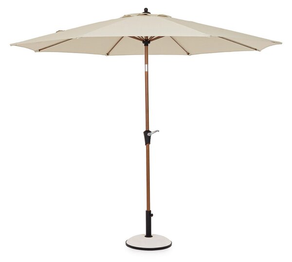 Ombrellone da Giardino con Snodo 8 Stecche Ø300x246h cm Telo in Poliestere Palinuro Naturale