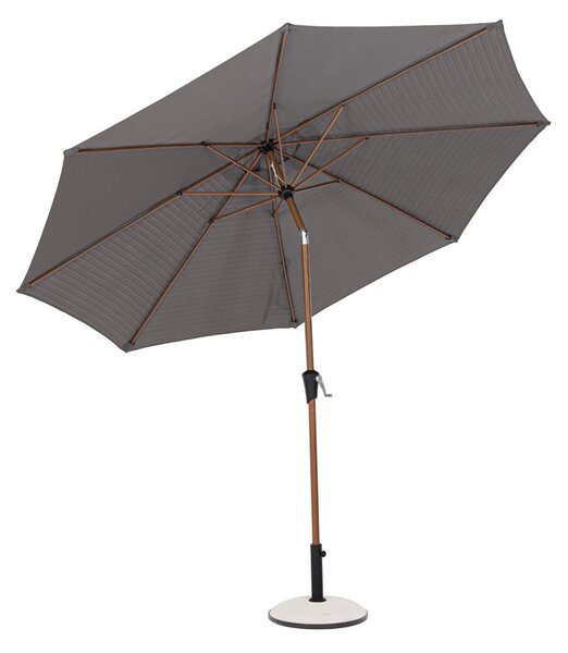 Ombrellone da Giardino con Snodo 8 Stecche Ø300x246h cm Telo in Poliestere Palinuro Naturale e Grigio