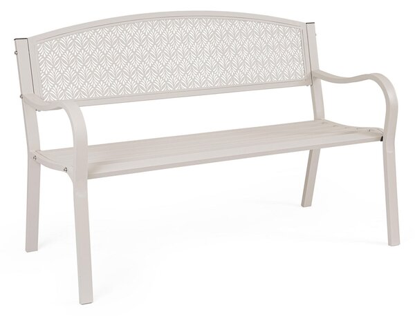 Panchina da Giardino 123x55x84h cm in Acciaio Verniciato Lizette Grigio