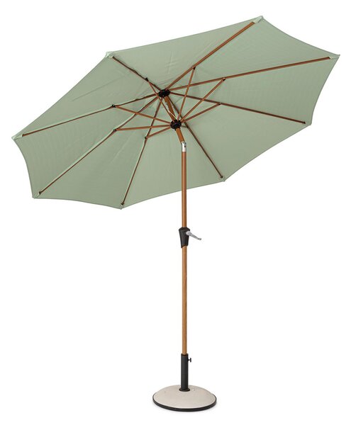 Ombrellone da Giardino con Snodo 8 Stecche Ø300x246h cm Telo in Poliestere Palinuro Naturale e Menta