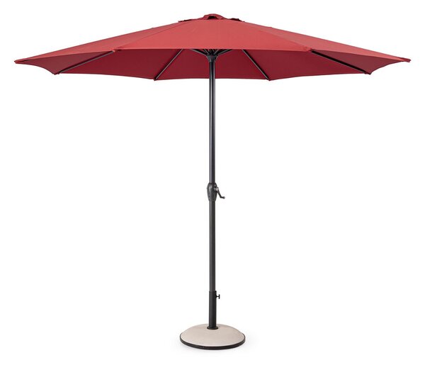 Ombrellone da Giardino 8 Stecche Ø300x242h cm Telo in Poliestere Kalife Burgundy