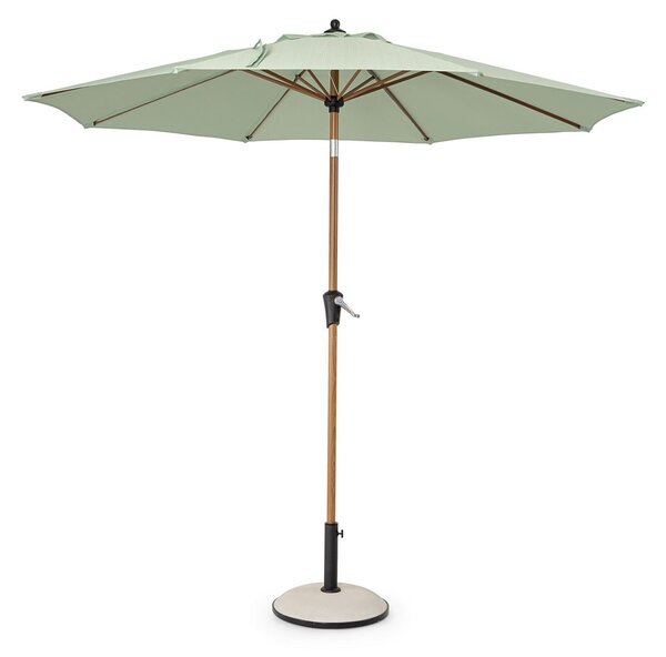 Ombrellone da Giardino con Snodo 8 Stecche Ø300x246h cm Telo in Poliestere Palinuro Naturale e Menta