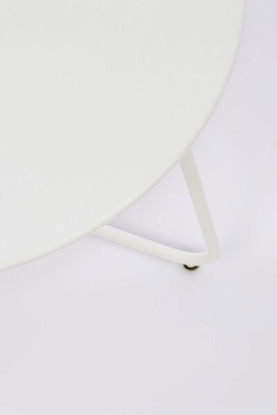 Tavolino da Esterno Ø45x45h cm in Acciaio Verniciato Austin Bianco