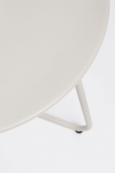 Tavolino da Esterno Ø45x45h cm in Acciaio Verniciato Austin Gypsum