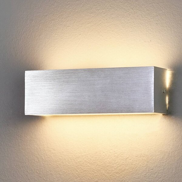 Applique da parete a LED Ranik Lindby, Alluminio / Grigio / Zincato, Corridoio, Alluminio, Moderno, Applique a LED