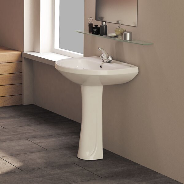 Lavabo da 60 con colonna modello Felce