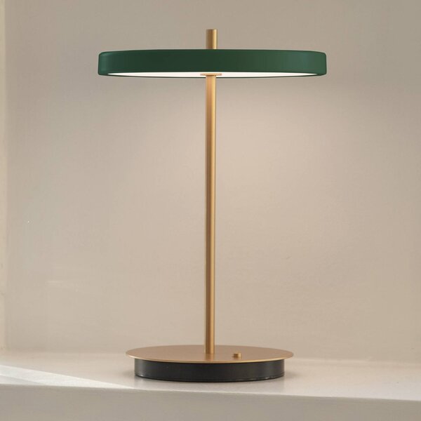 UMAGE Lampada da tavolo a LED Asteria Move, dimmerabile, Ottone / Oro, Soggiorno / Sala da pranzo, Metallo, Design, Lampada da tavolo LED