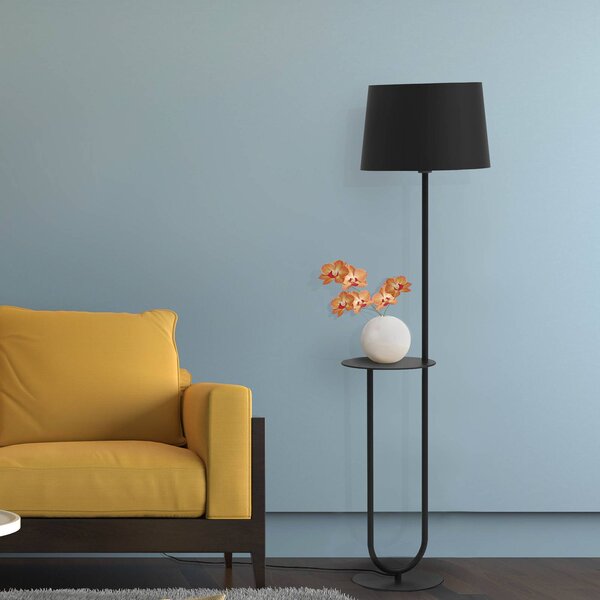 Aluminor Lampada da terra Duo, Nero, Soggiorno / Sala da pranzo, Metallo, Moderno, Lampada da terra