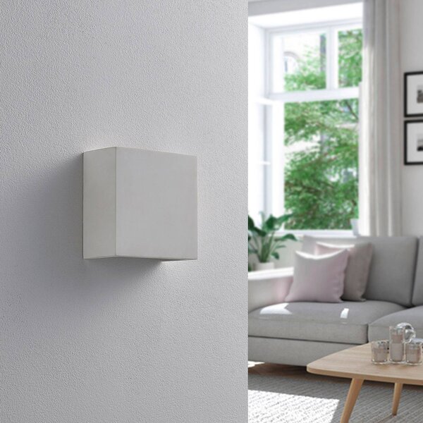 Applique da parete a LED Anneke Lindby, Bianco / Opale, Soggiorno / Sala da pranzo, Gesso / Argilla, Moderno, Applique a LED
