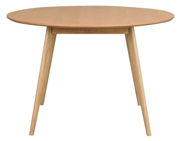 Tavolo da pranzo rotondo con piano in rovere 115x115 cm Yumi - Rowico