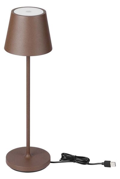 Lampada da tavolo a ricarica wireless V-TAC - IP54 - Corten - 1,5W - 150 lumen - 3000K