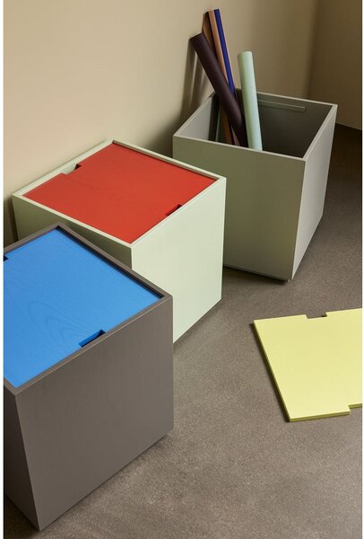 Cassapanca in legno di frassino giallo-grigio 40x45 cm Vault - Hübsch