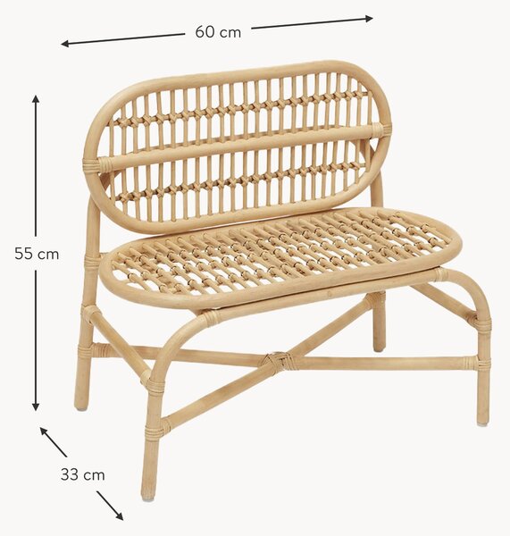 Panchina per bambini fatta a mano in rattan Nana Mini