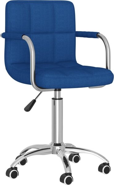 Sedia da Ufficio Girevole Blu in Tessuto