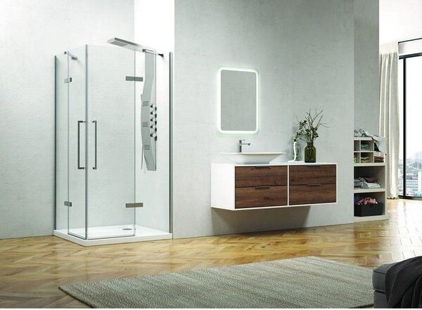 Kamalu box doccia 90x80 angolare due ante battenti kt1000