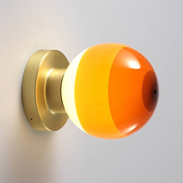 MARSET Applique da parete di design Dipping Light A2, dimmerabile, Ottone / Oro, Soggiorno / Sala da pranzo, Metallo, Design, Applique