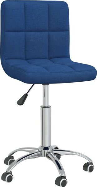 Sedia da Ufficio Girevole Blu in Tessuto