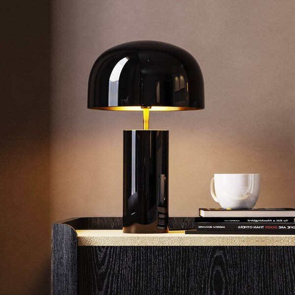 KARE Lampada da tavolo di design Loungy, Nero, Soggiorno / Sala da pranzo, Metallo, Design, Lampada da tavolo