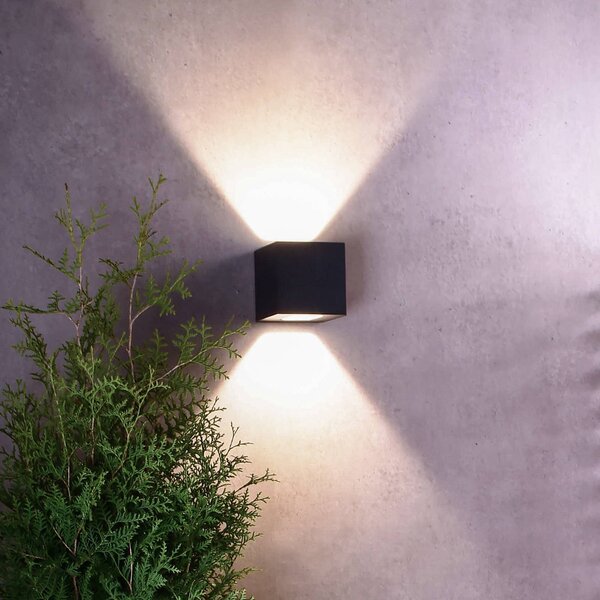 Deko-Light Applique da esterni a LED Jabbah, Alluminio / Grigio / Zincato, Alluminio, Moderno, Applique LED da esterni