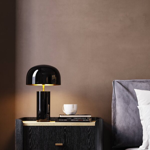 KARE Lampada da tavolo di design Loungy, Nero, Soggiorno / Sala da pranzo, Metallo, Design, Lampada da tavolo