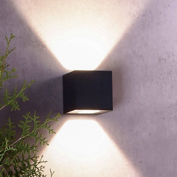 Deko-Light Applique da esterni a LED Jabbah, Alluminio / Grigio / Zincato, Alluminio, Moderno, Applique LED da esterni