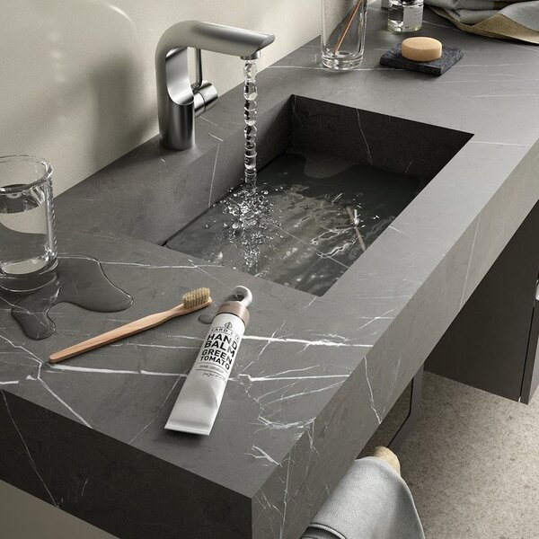 Mensola Stone lavabo integrato - Pietra grigia